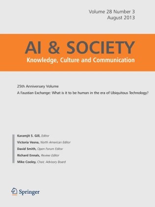 New Article in Springer Nature’s AI & Society&nbsp;Journal