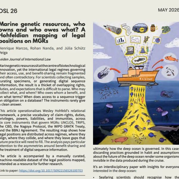 New Publication: Who Owns Marine Genetic Resources, and Who Owes What? (Leiden Journal of International&nbsp;Law)